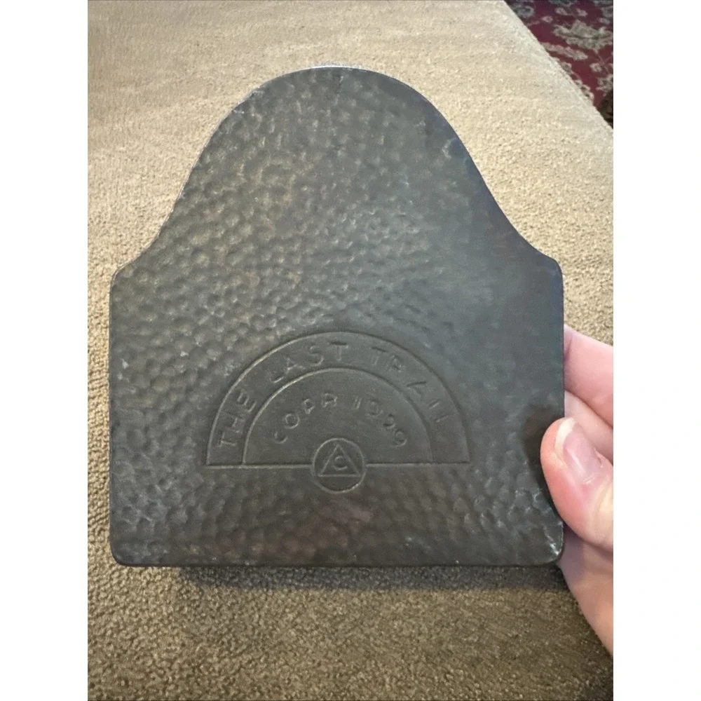 The Last Trail COPR 1929 Connecticut Foundry Bronzed Cast Iron Bookend (TD)